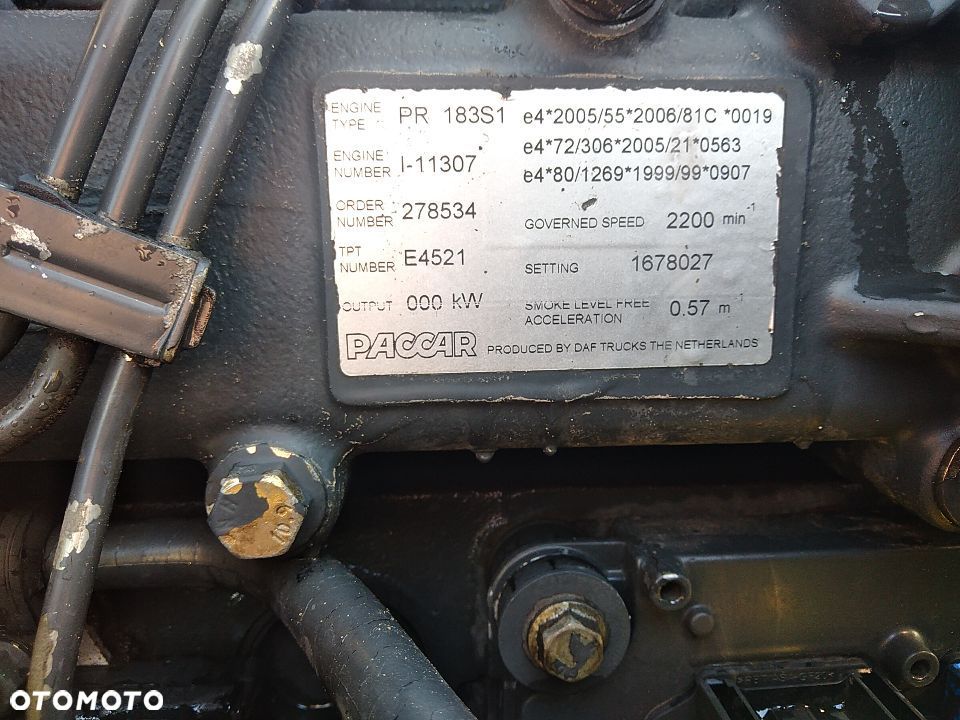 DAF CF 75 250 310 KM EURO 5 SILNIK KOMPLETNY PR183S1 - 5