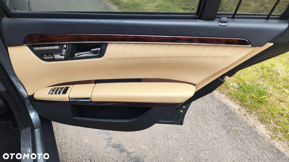 FOTELE KANAPA PODŁOKIETNIK BOCZKI TAPICERKA SKÓRA BEŻOWA DESIGNO FULL OPCJA GRZANA WENTYLOWANA MASAŻE MONITORY MERCEDES S-KLASA W221 LONG - 19