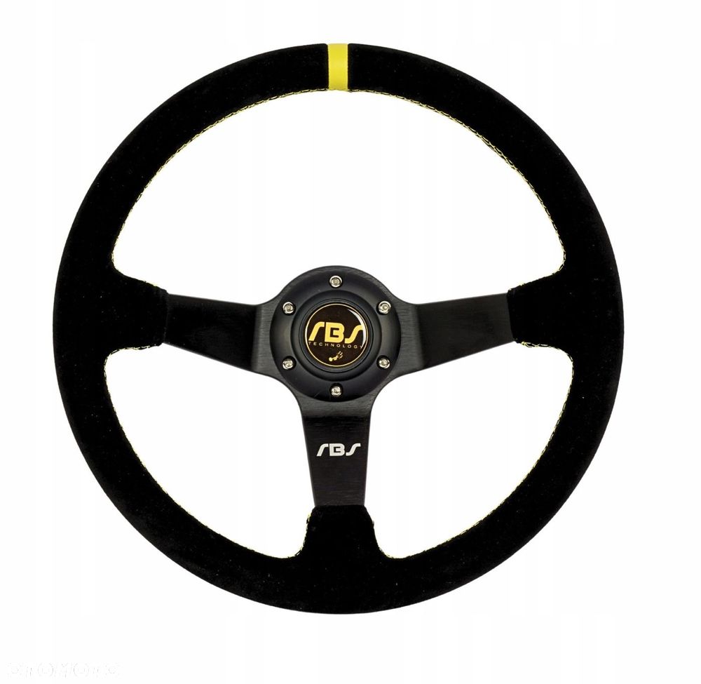 Sportowa Kierownica RBS 350mm offset:90mm ZAMSZ zamszowa - 1