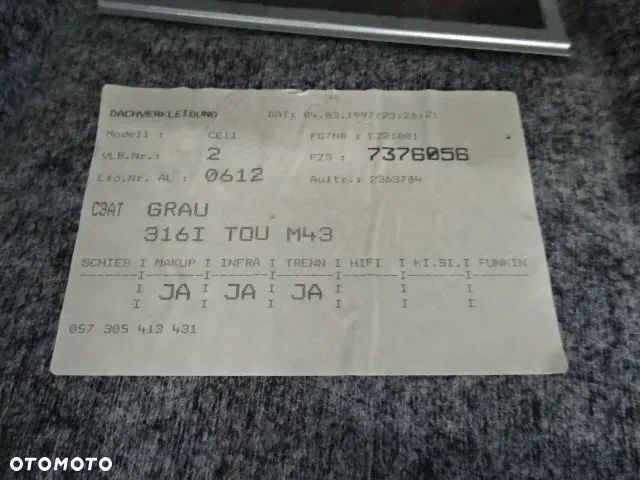 PODSUFITKA PODSUFITÓWKA BMW E36 KOMBI NR165 - 11