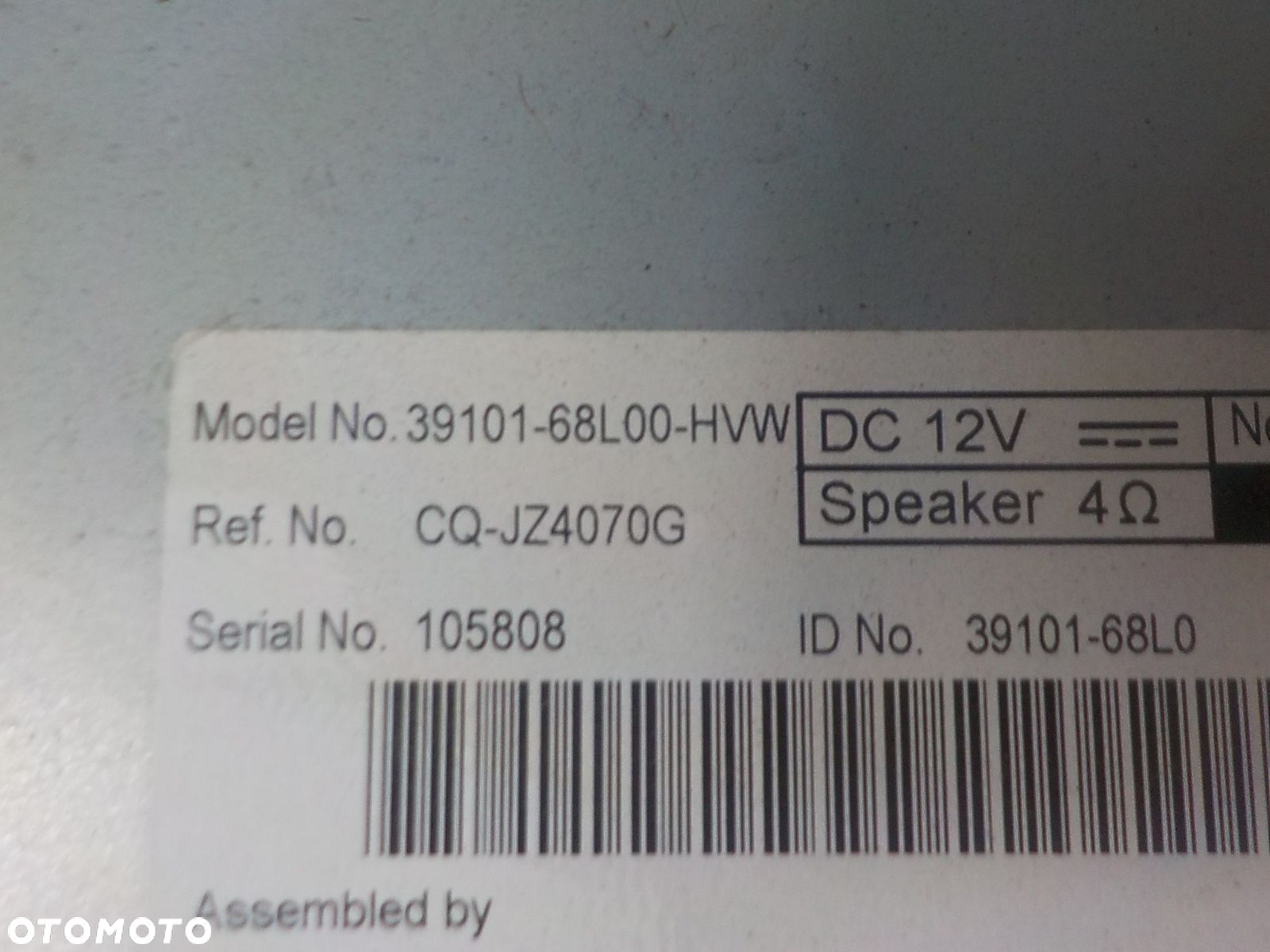 SUZUKI SWIFT V RADIO 39101-68L00-HVW - 2