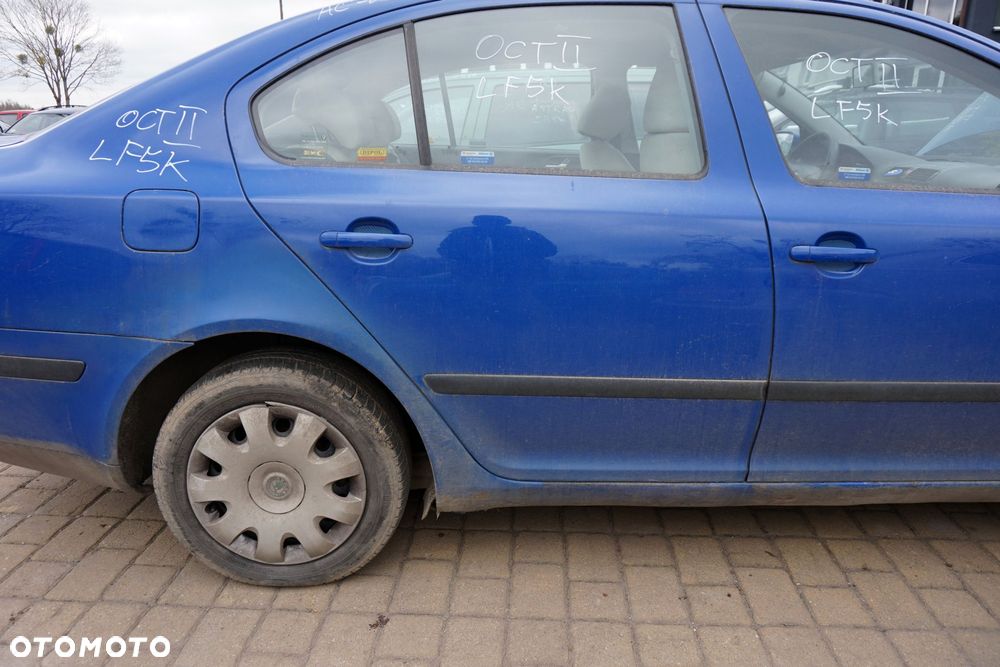 DRZWI TYLNE PRAWE OCTAVIA II 1Z3 LB LIFTBACK 4590  NIEBIESKI SKODA 2004-2008 - 3