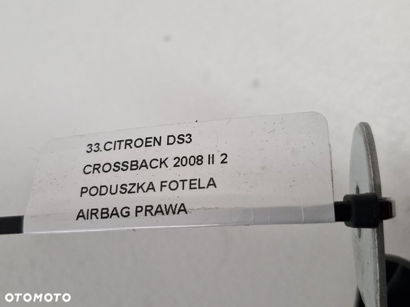 CITROEN DS3 CROSSBACK 2008 II 2 PODUSZKA FOTELA AIRBAG PRAWA 98207937ZD - 6