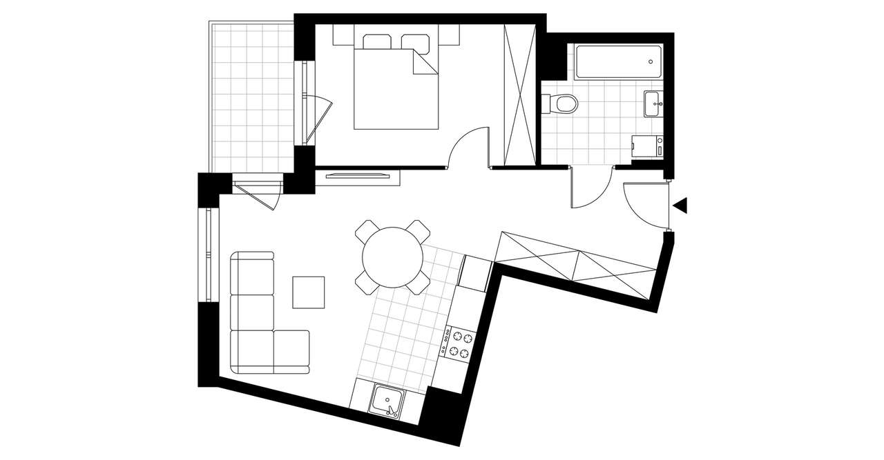 2-pokojowe mieszkanie 42m2 + loggia Bez Prowizji - Pełny obrazek: 3/16