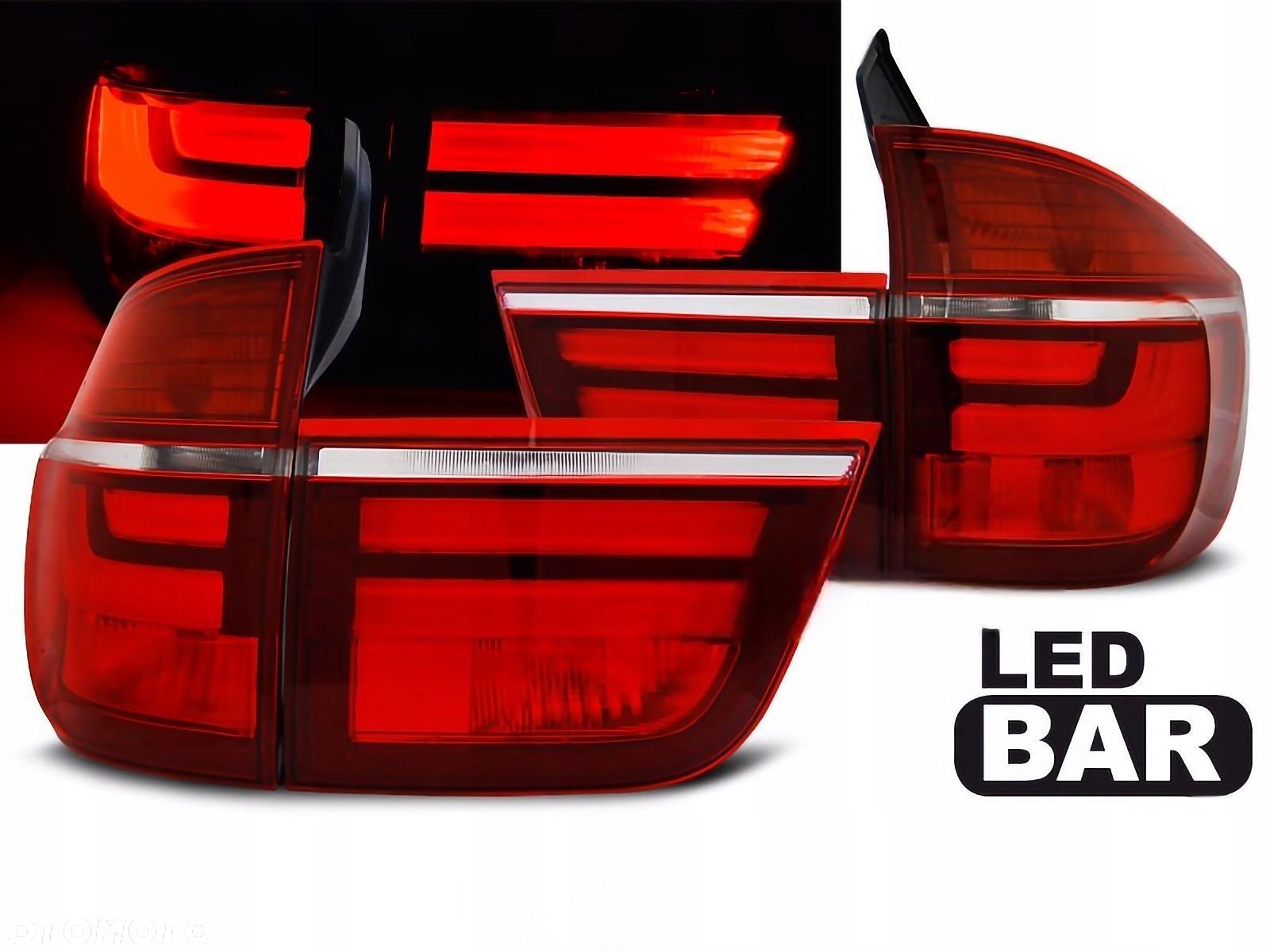 LAMPY TYLNE DIODOWE Do BMW X5 E70 OD 2007 DO 2010 RED WHITE LED BAR - 1