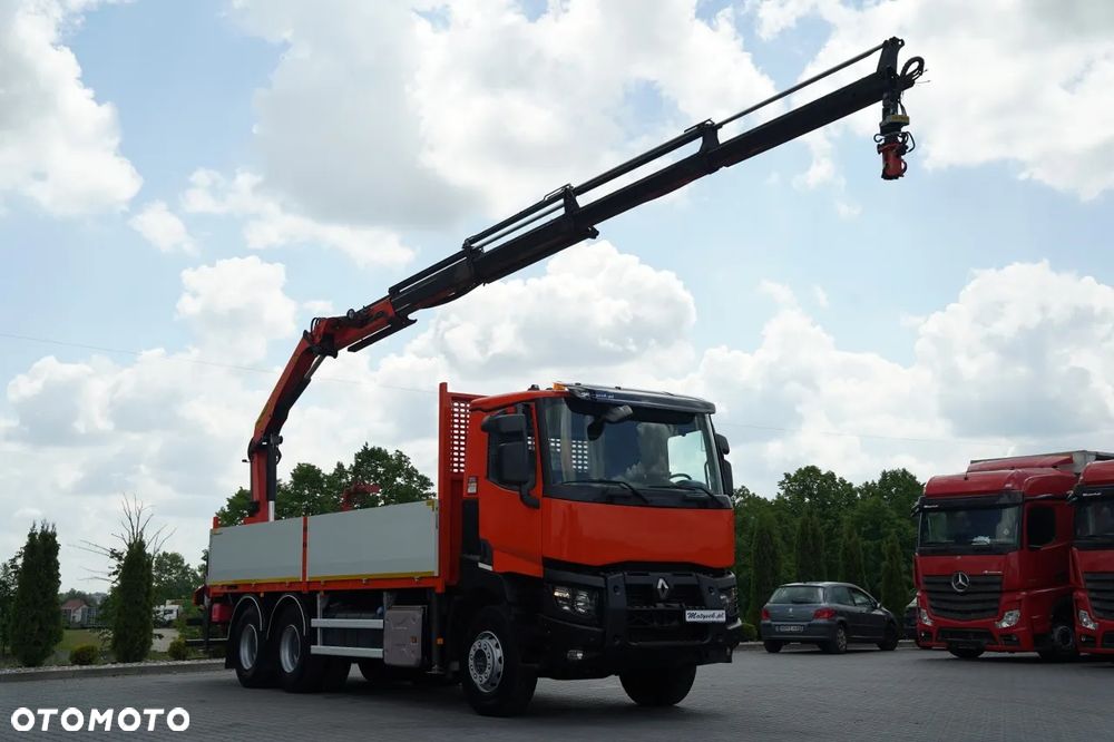 Renault C 430 / 6x4 / SKRZYNIOWY 6,5 M + HDS PALFINGER PK 18 002-EH C  / WYSÓW 12,5 M / STEROWANIE RADIOWE / ROTATOR / WIDŁY DO PALET - 6