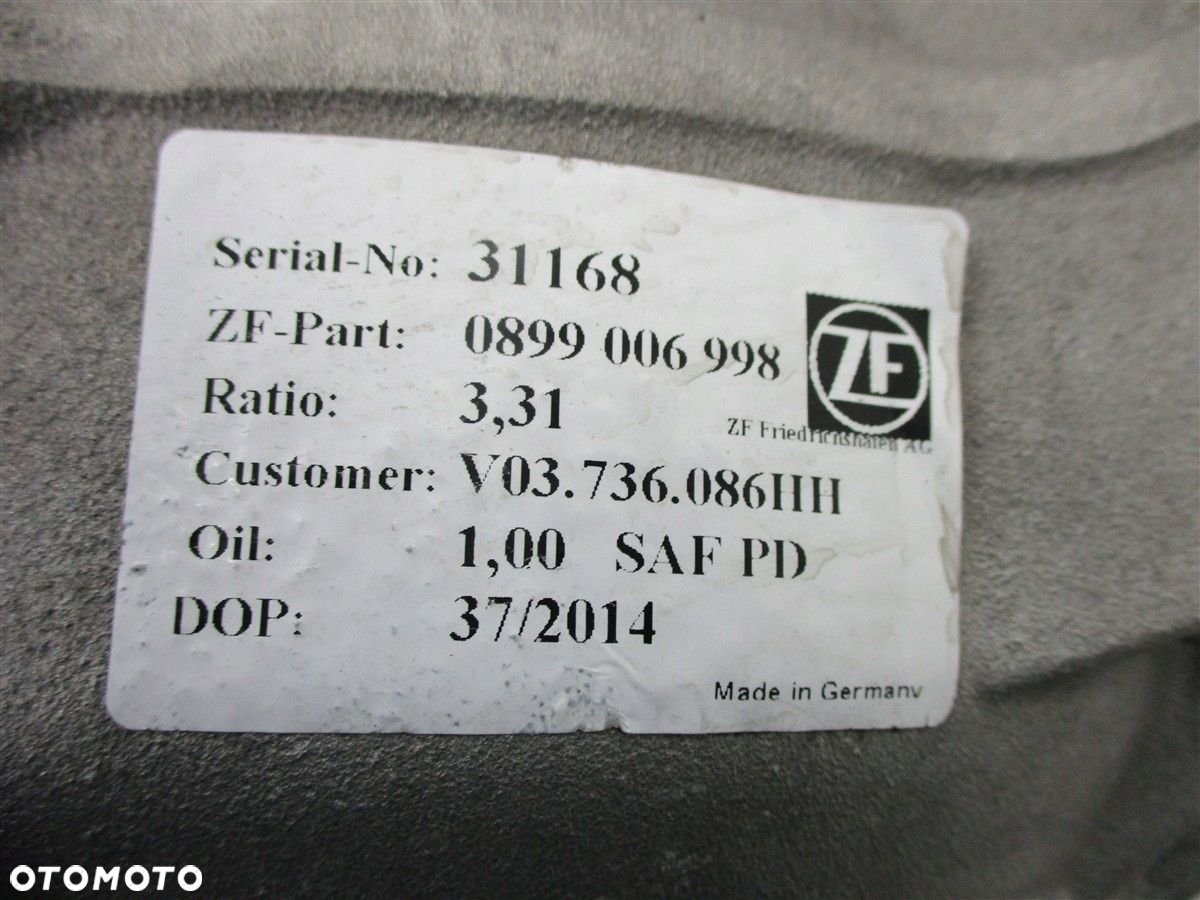 MOST TYŁ AUDI Q7 SQ7 4M 4.0 TDI V03736086HH 3.31 - 3