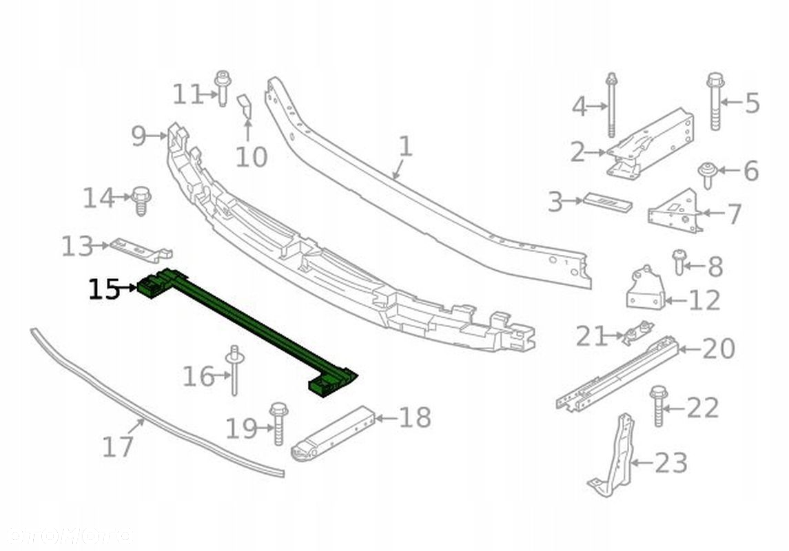 WZMOCNIENIE DOLNE WSPORNIK ŁĄCZNIK BMW 1 F40 F52 X1 F48 MINI F55 f39 X2 F57 - 2