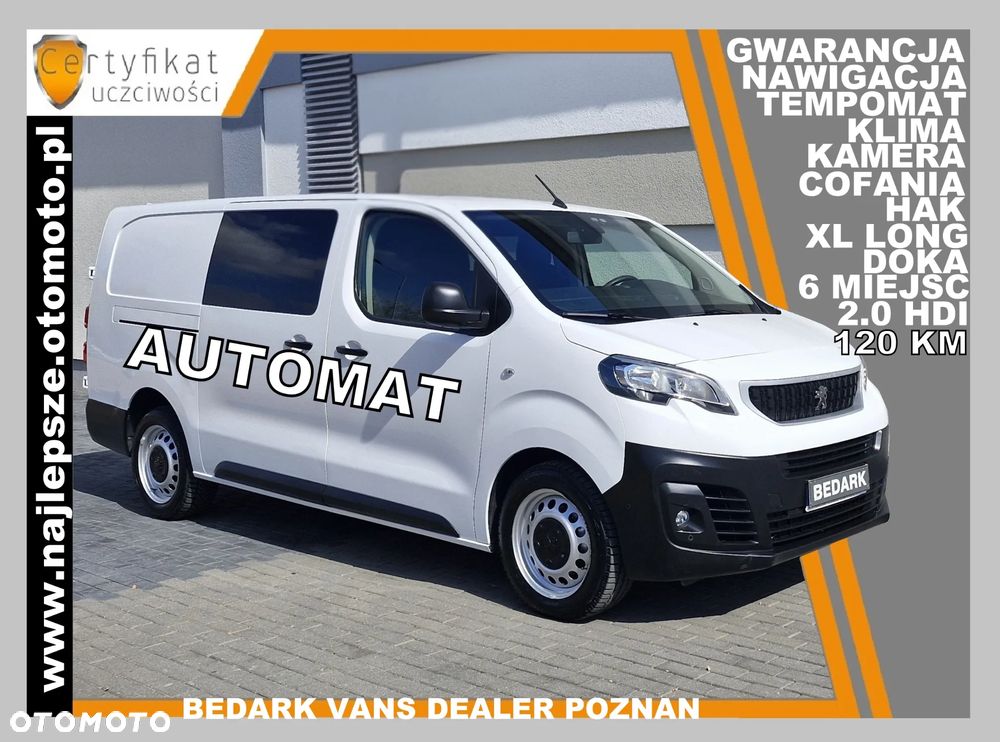 Peugeot Expert, XL LONG, Automat, BRYGADÓWKA, 6 miejsc, DOKA, kamera cofania, tempomat, klima - 1