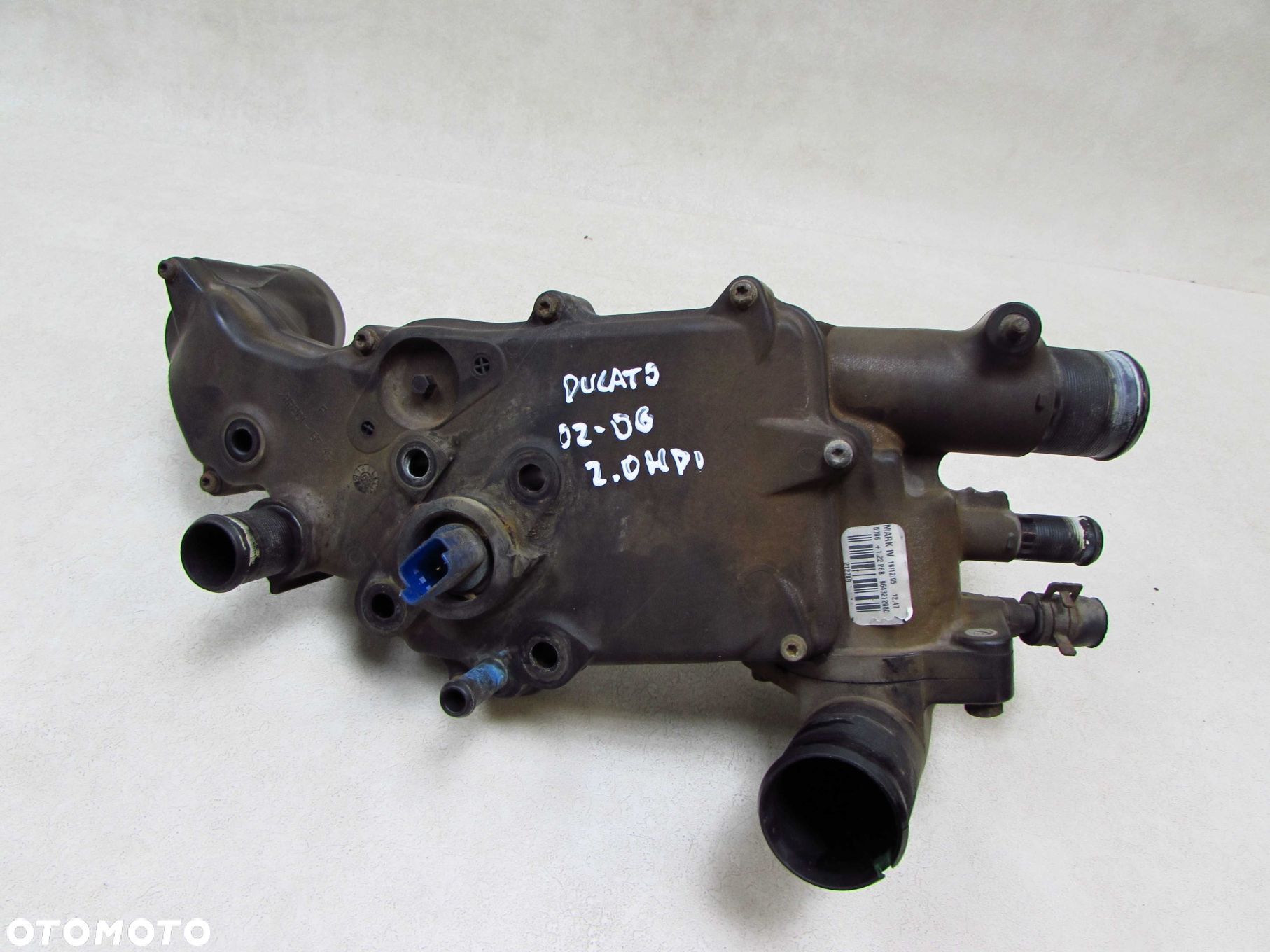 FIAT DUCATO BOXER JUMPER 2.0 HDI OBUDOWA TERMOSTATU 9643212080 + CZUJNIK - 1