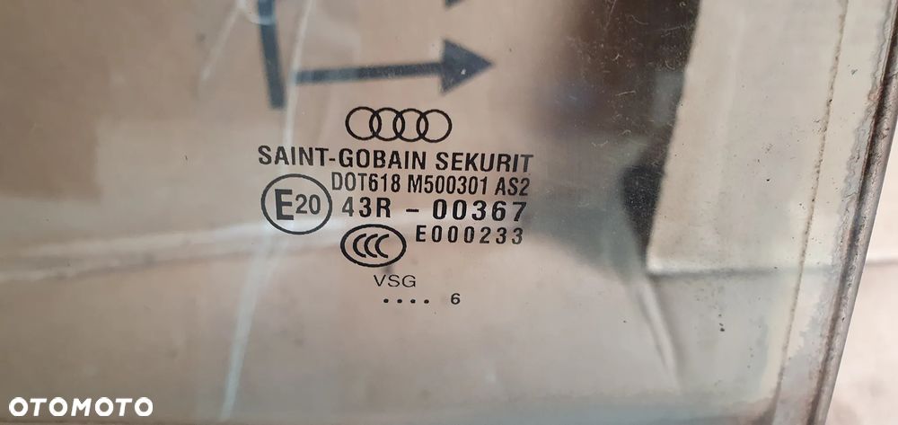 Szyba prawy tył tylna prawa Audi A8 D3 AS2 - 5