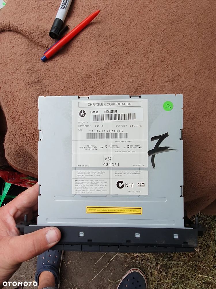 Radio 5064955AF Jeep Commander Compass Patriot Dodge Challenger Caliber Avenger Charger Durango Magnum Chrysler 300 Sebring Mw FM DVD Radio Multi Media Radio - 3