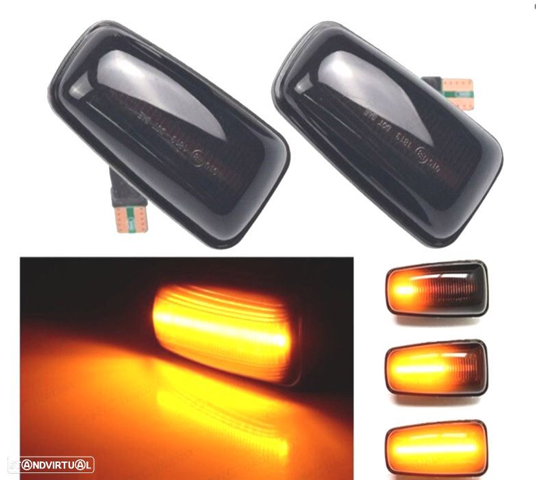 PISCAS LATERIAS DINAMICOS LED CITROEN SAXO PEUGEOT 106 306 406 CRISTAL AHUMADOSO FUMADOS - 1