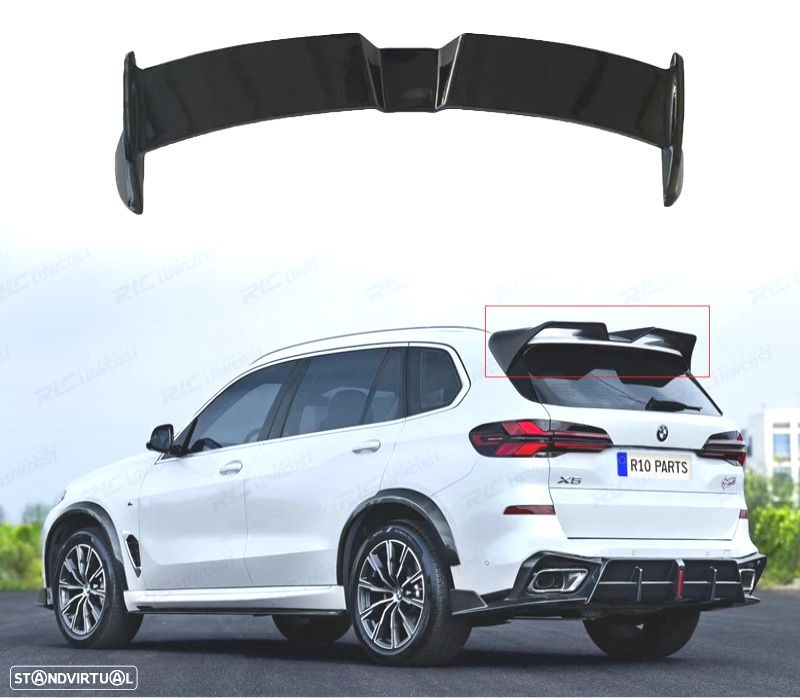SPOILER AILERON BMW X5 G05 18- PRETO BRILHANTE - 1