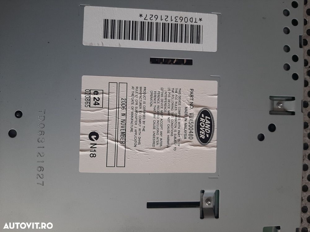Amplificator Audio Radio Land Rover Range Rover Vogue L322 An 2005-2006-2007-2008-2009-2010-2011 3.6 TDV8 Motor 368DT Cod VUX500480 Dezmembrez Land Rover Range Rover Vogue 3.6 Tdv8 Motor 368DT An 2005-2006-2007-2008-2009-2010 - 6