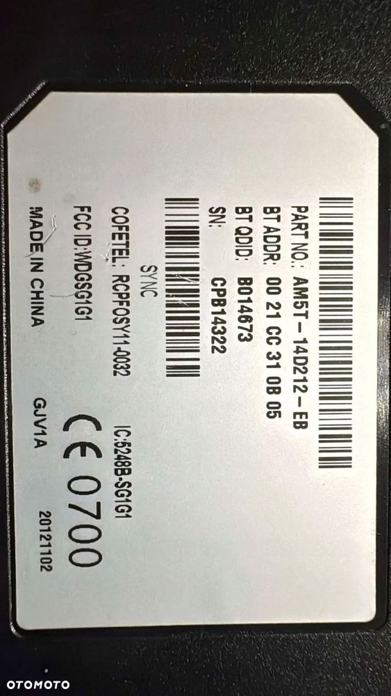 moduł bluetooth ford c-max mk2 focus mk3 - 3