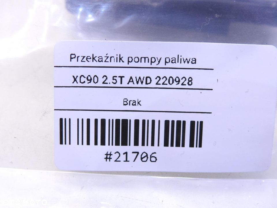 PRZEKAŹNIK POMPY PALIWA VOLVO XC90 I 2.5 T 899931 - 7