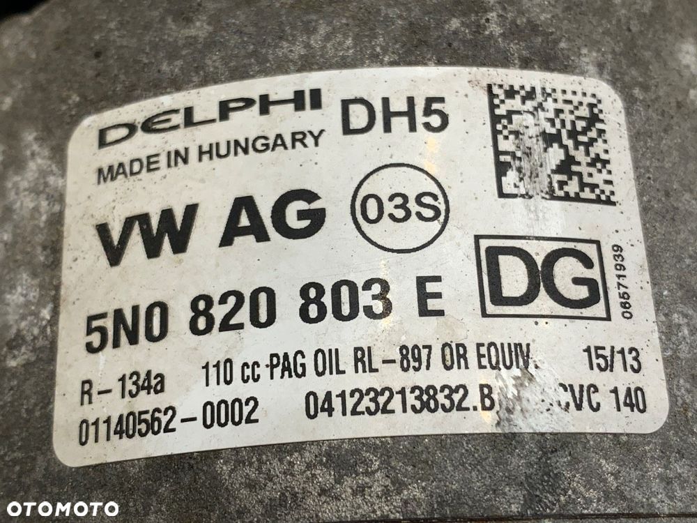 SPRĘŻARKA KLIMATYZACJI  VW PASSAT B7 Variant (365) 2010 - 2015 2.0 TDI 103 kW [140 KM] olej - 5