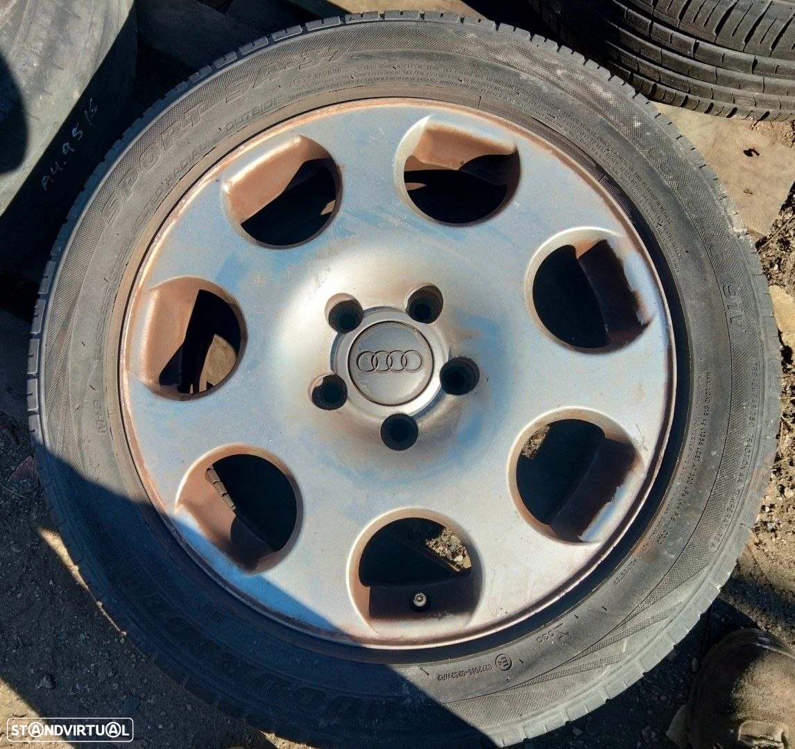 Jantes Audi R16 com pneus 205/55 furação 5x112 - 5