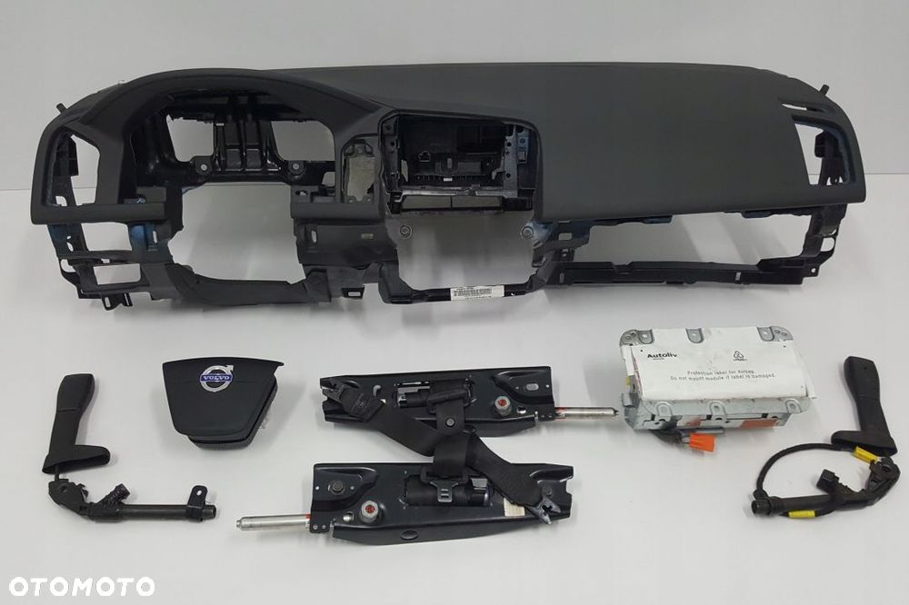 VOLVO XC60 DESKA ROZDZIELCZA KONSOLA KOKPIT PULPIT PODUSZKI AIRBAG AIR BAG NAPINACZE KIT SET - 1