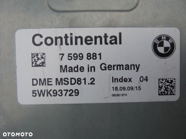 sterownik silnika bmw e60 e61 520i N43 7599881 - 2