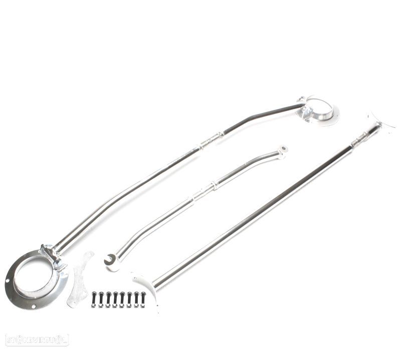 KIT BARRAS ANTI-APROXIMAÇÃO AJUSTÁVEIS VOLKSWAGEN VW JETTA II 84-91 ALUMÍNIO - 1