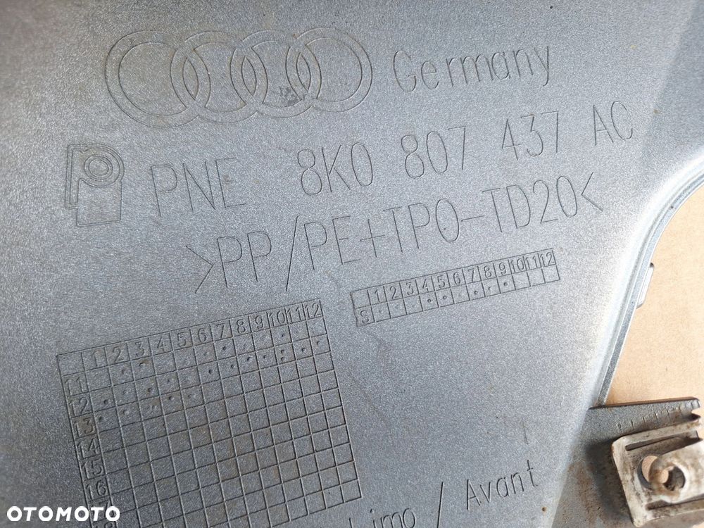 AUDI A4 B8 LIFT 12-15 8K0 ZDERZAK PRZÓD PRZEDNI ORYG AUDI 8K0807437AC WYSYŁKA 24H - 13