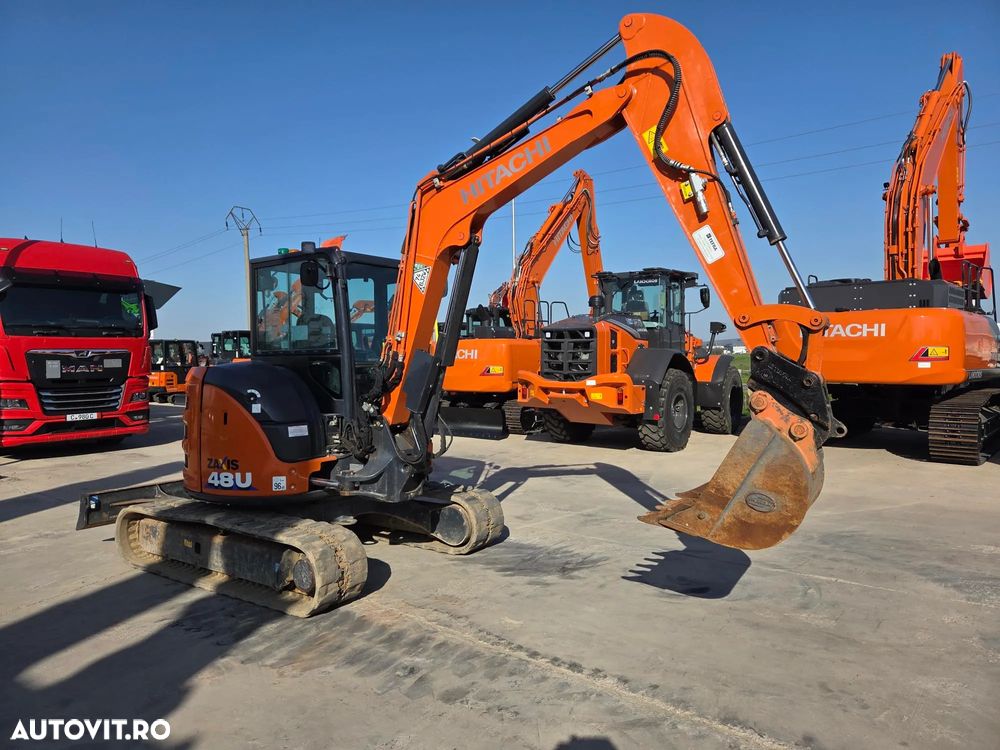 Hitachi 5,1tone, 2023/12, 2.229h, ZX48U-6, Adanc sapare 4m, CUPLA RAPIDA HIDRAULICA+3 CUPE, LAMA NIVELARE, Aer conditionat, inst picon pe brate, latime 2m, incarcarca 8x4, Antifurt, posibil leasing 4 ani, PROMOTIE 37900 EUR+Tva - 7