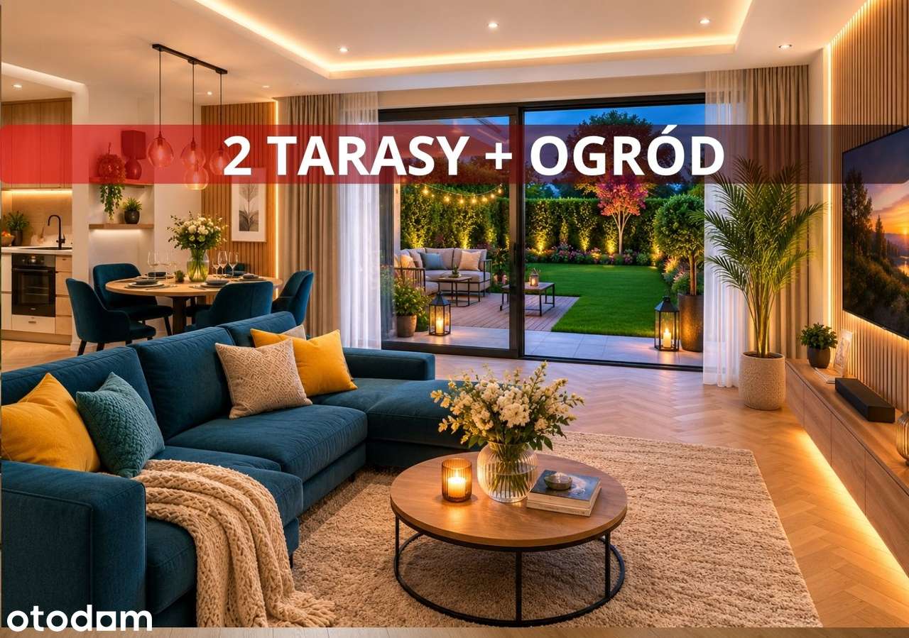 Dwa tarasy + ogród | Narożne | Dwustronne | 5 min tramwaj |