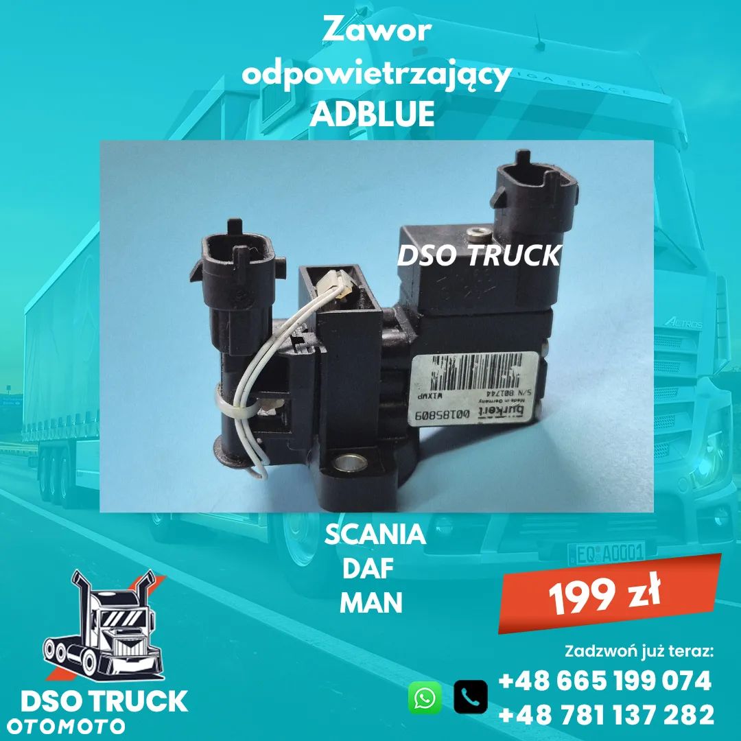 Zawor odpowietrzajacy ADBLUE 00166996 00185809 SCANIA MAN DAF - 1