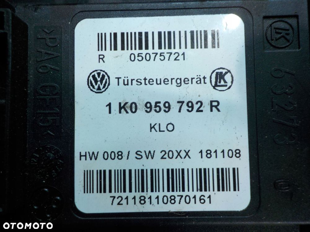 VW SCIROCCO 2.0 TSI 09r 3D podnosnik szyby lewy przod 1K8837401C 1Q0959702F - 5