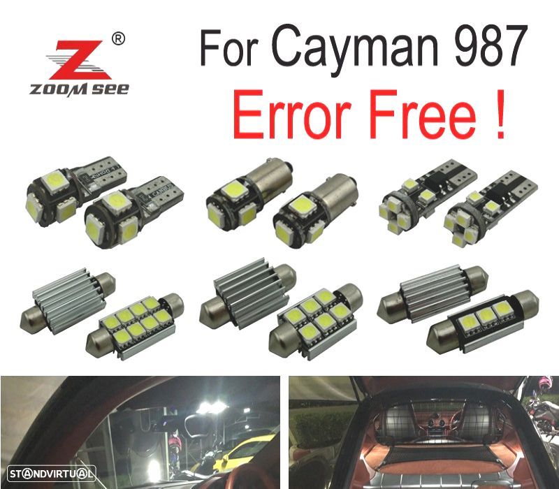KIT COMPLETO 19 LAMPADAS LED INTERIOR PARA PORSCHE CAYMAN 987 05-12 - 1