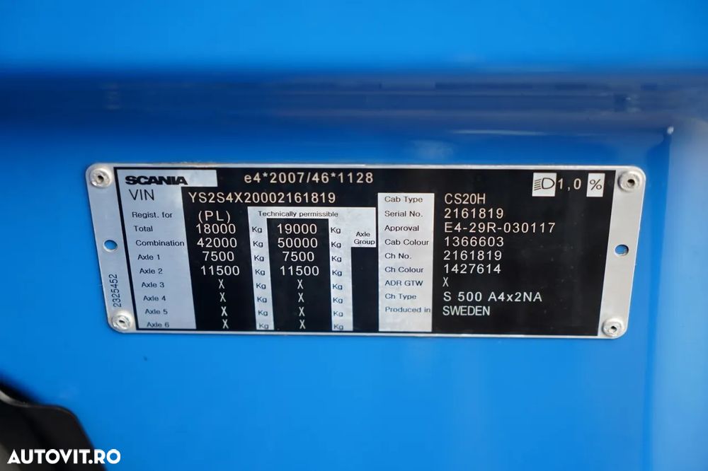 Scania S 500 / RETARDER / I-PARK COOL / JANTE DIN ALIAJ - 36