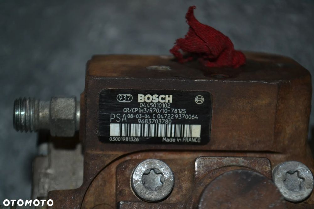 CITROEN PEUGEOT 1,4 1,6 HDI POMPA WTRYSKOWA PALIWA BOSCH 0445010102 9683703780 - 4