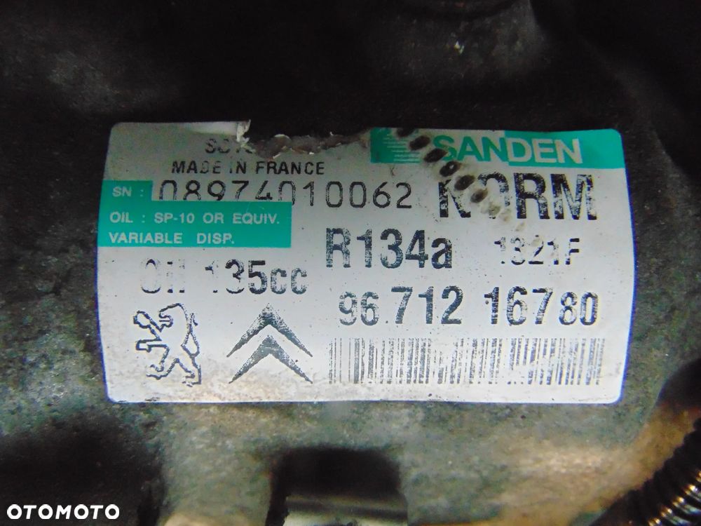 Sprężarka klimatyzacji Peugeot 1,6 E-HDI 9671216780 - 2