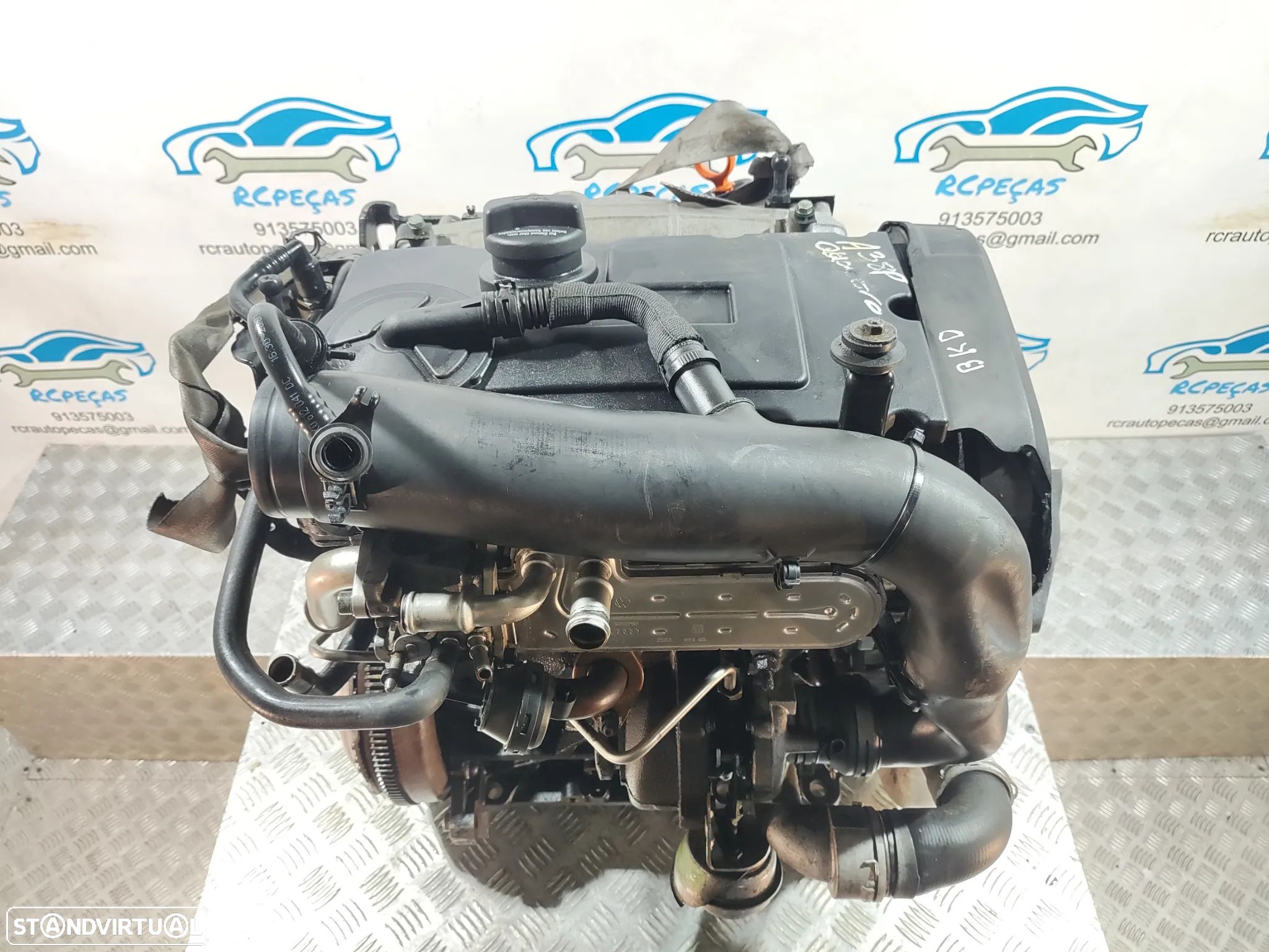 MOTOR COMPLETO 2.0 TDI 16V 140CV BKD AUDI A3 VW VOLKSWAGEN GOLF TOURAN JETTA SEAT LEON TOLEDO ALTEA SKODA OCTAVIA MOTOR ARRANQUE ALTERNADOR BIMASSA COMPRESSOR EMBRAIAGEM BOMBA DIRECAO INJETORES - 1