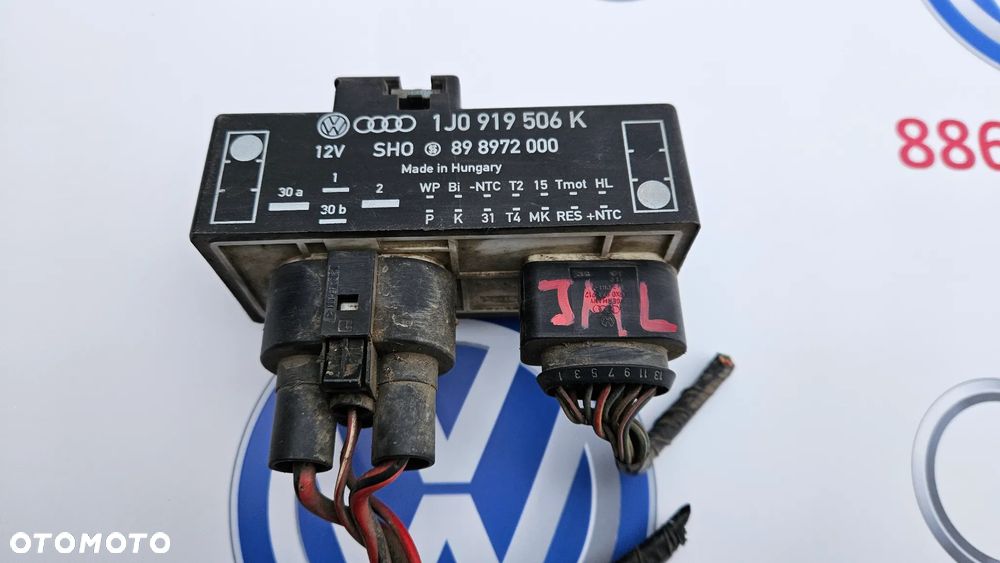 VW Golf IV Seat Toledo II Audi A3 8L 1.9 TDI 81 KW 110 KM AHF Sterownik Wentylatorów Przekaźnik 1J0919506K - 2