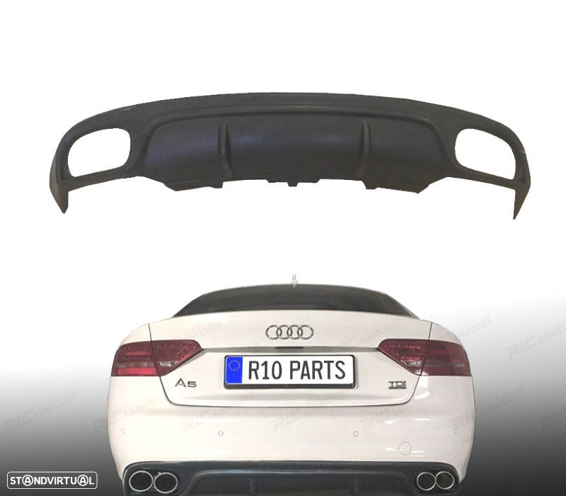 DIFUSOR AUDI A5 COUPE CABRIO 07-11 LOOK DTM RS - 1