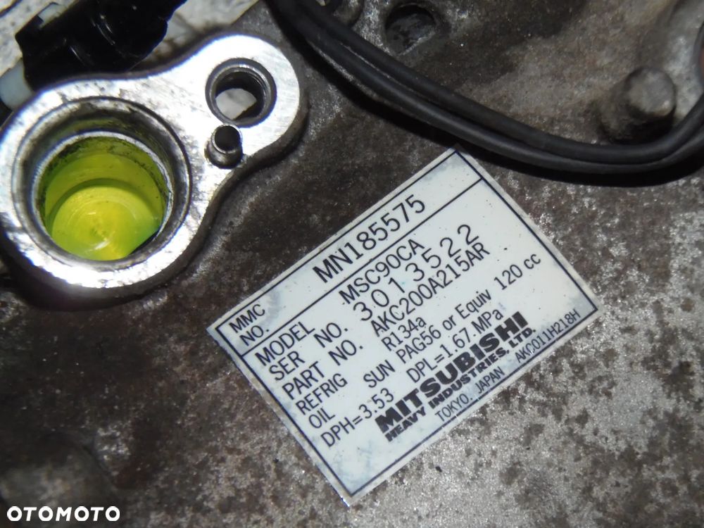 MN185575 SPRĘŻARKA KLIMATYZACJI MITSUBISHI OUTLANDER 2.0 B - 3