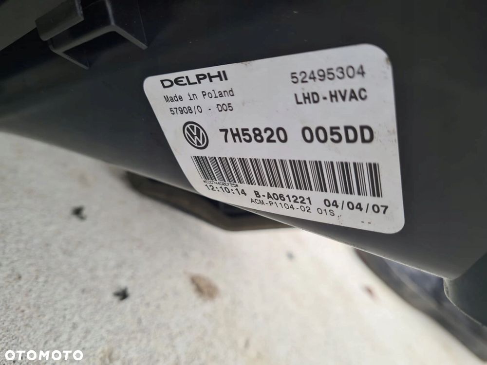 VW T5 MULTIVAN nagrzewnica dmuchawa climatronic 7H5820005DD - 4