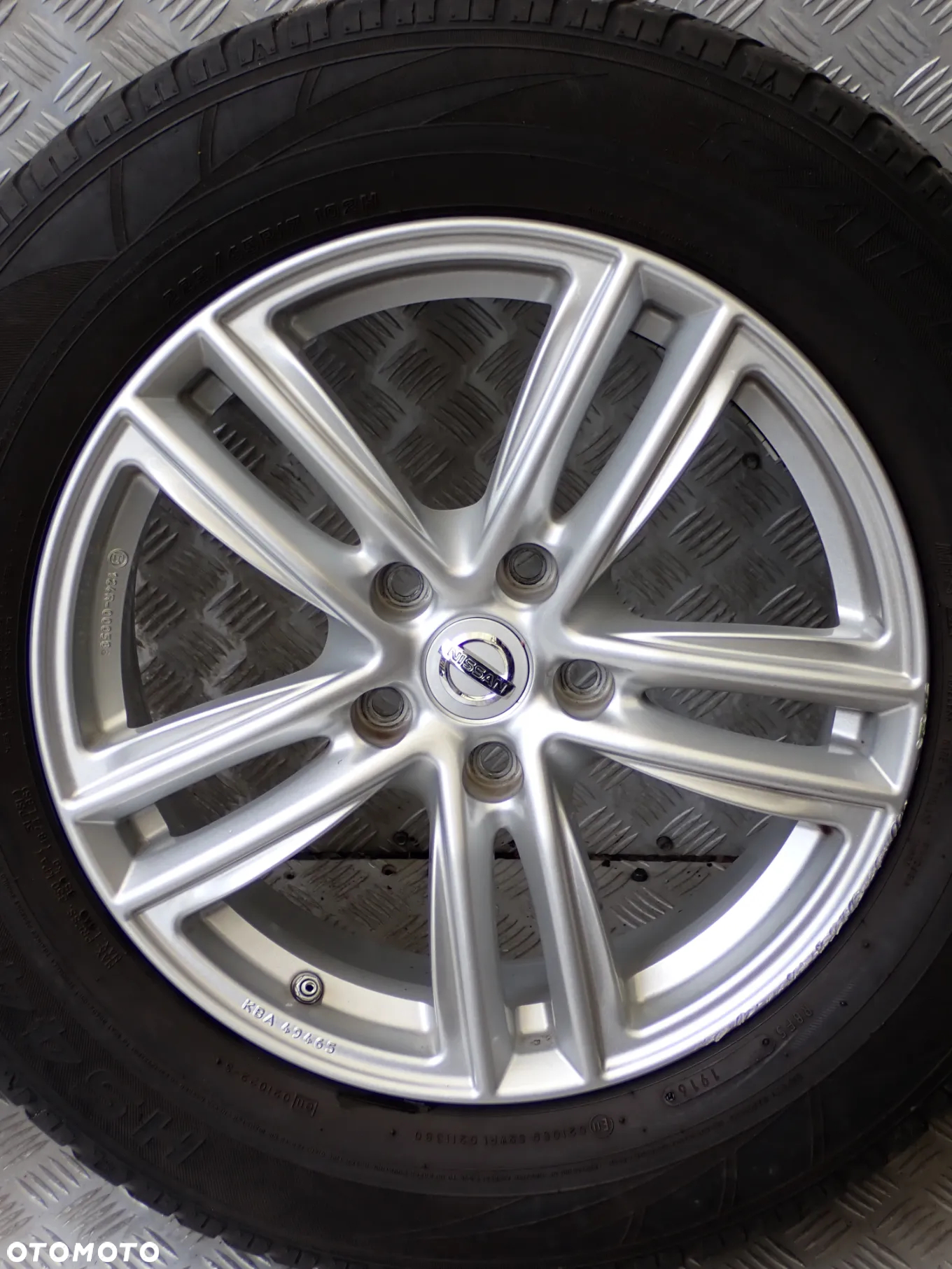 KOŁA FELGI ALUMINIOWE NISSAN 7JX17  ET 45  5X114,3  KBA 49465  Z OPONAMI ZIMA 225/65/17 2200 ZŁ - 6
