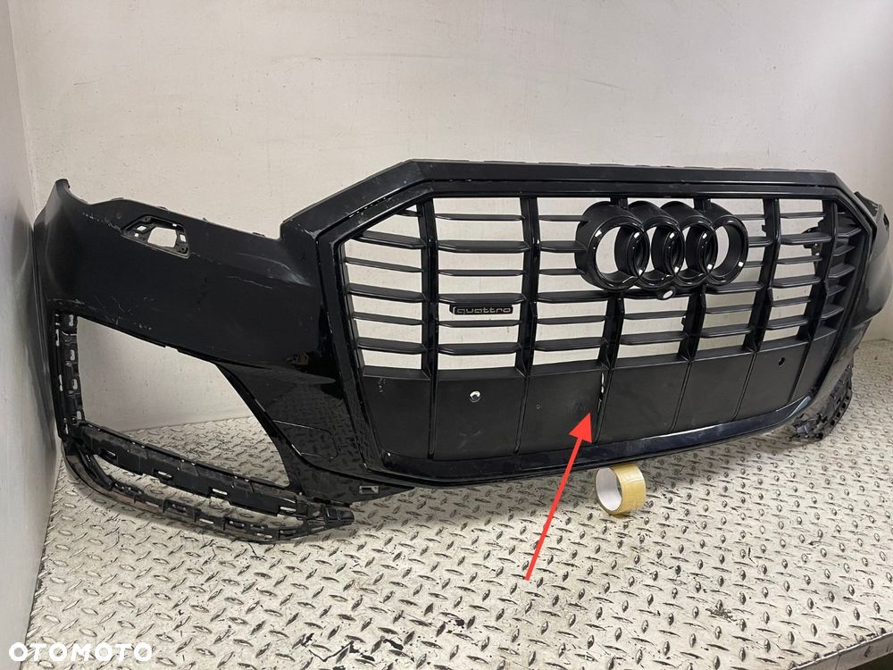 AUDI Q7 II 4M 4M0 LIFT 19-25 S-LINE ZDERZAK PRZEDNI PRZÓD GRILL CZARNY  4M0807437R - 3