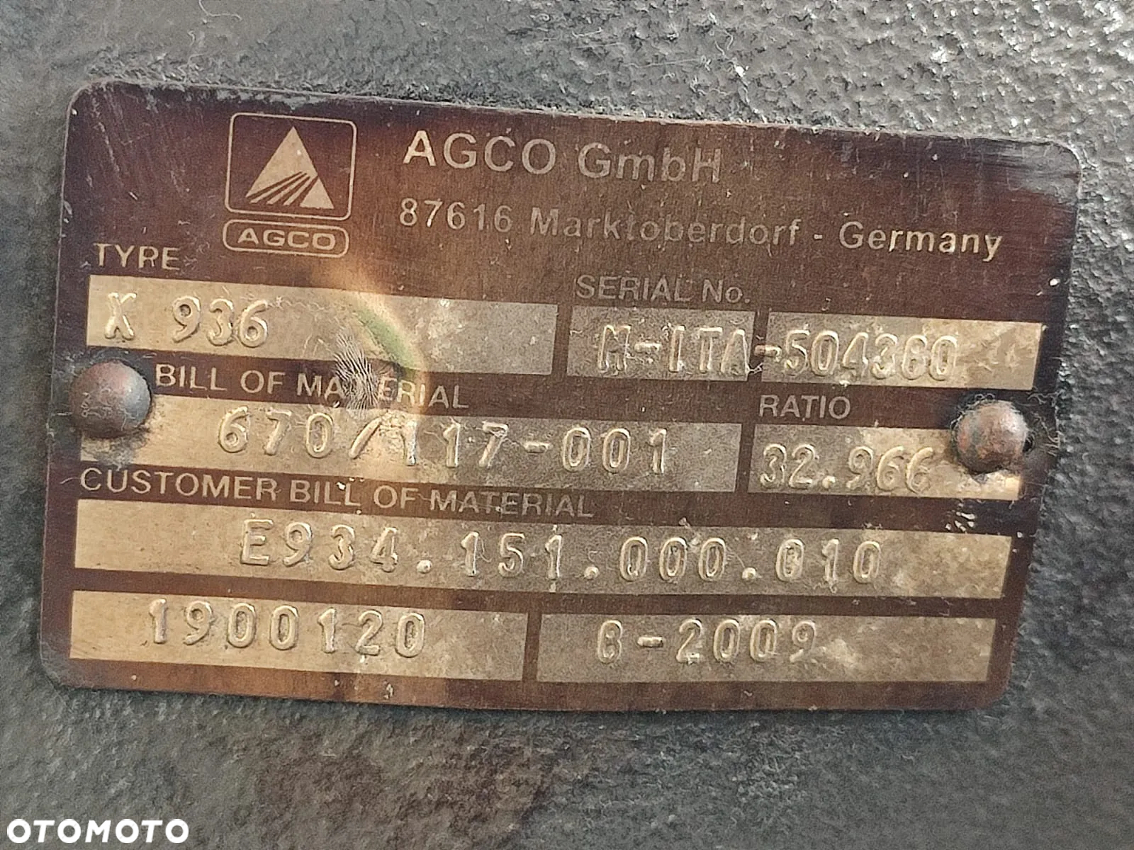 Dyferencjał tył 6700100661 MASSEY FERGUSON 8690 - 13