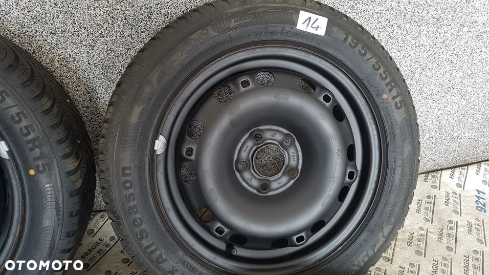 KOŁA CAŁOROCZNE SEAT IBIZA WV POLO SKODA FABIA  5X100  195/55R15 6JX15 ET38 - 13