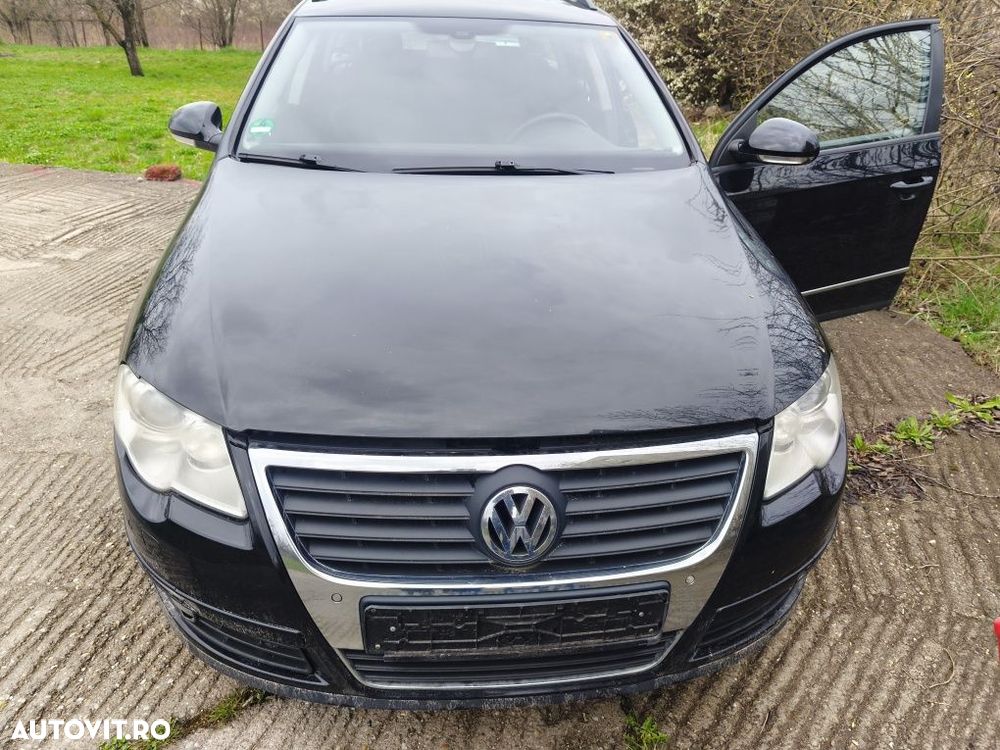 Față completă bot VW Passat B6 negru L041 bară faruri trager radiatoar - 2