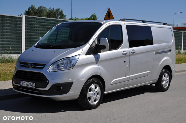 Ford TRANSIT CUSTOM 170 KM M6 Limited DCiV 290 L2 5 osobowy Brygadowy Krajowy I Właściciel Serwisowany Drzwi przesuwne z dwóch stron