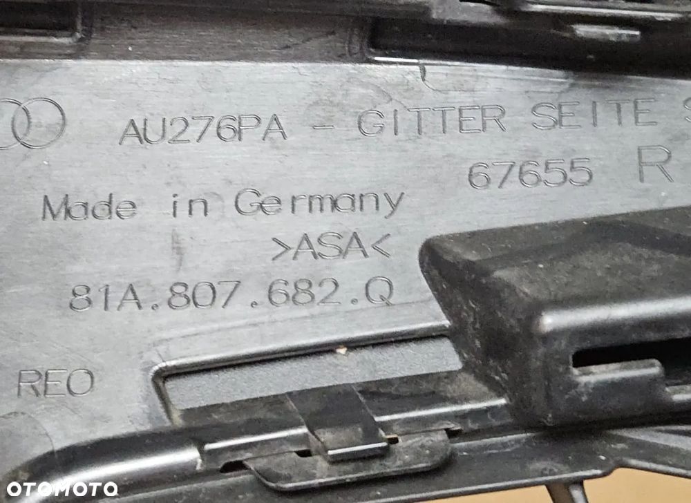 KRATKA ZDERZAKA PRZEDNIA ŚRODKOWA I BOCZNA AUDI Q2 SQ2 81A LIFT S-LINE 81A807647K 81A807682Q - 8