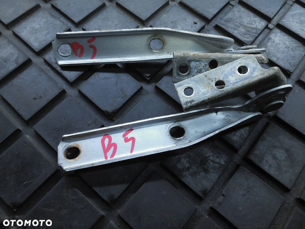 VW PASSAT B5 LIFT ZAWIASY MASKI KOMPLET SREBRNE - 1