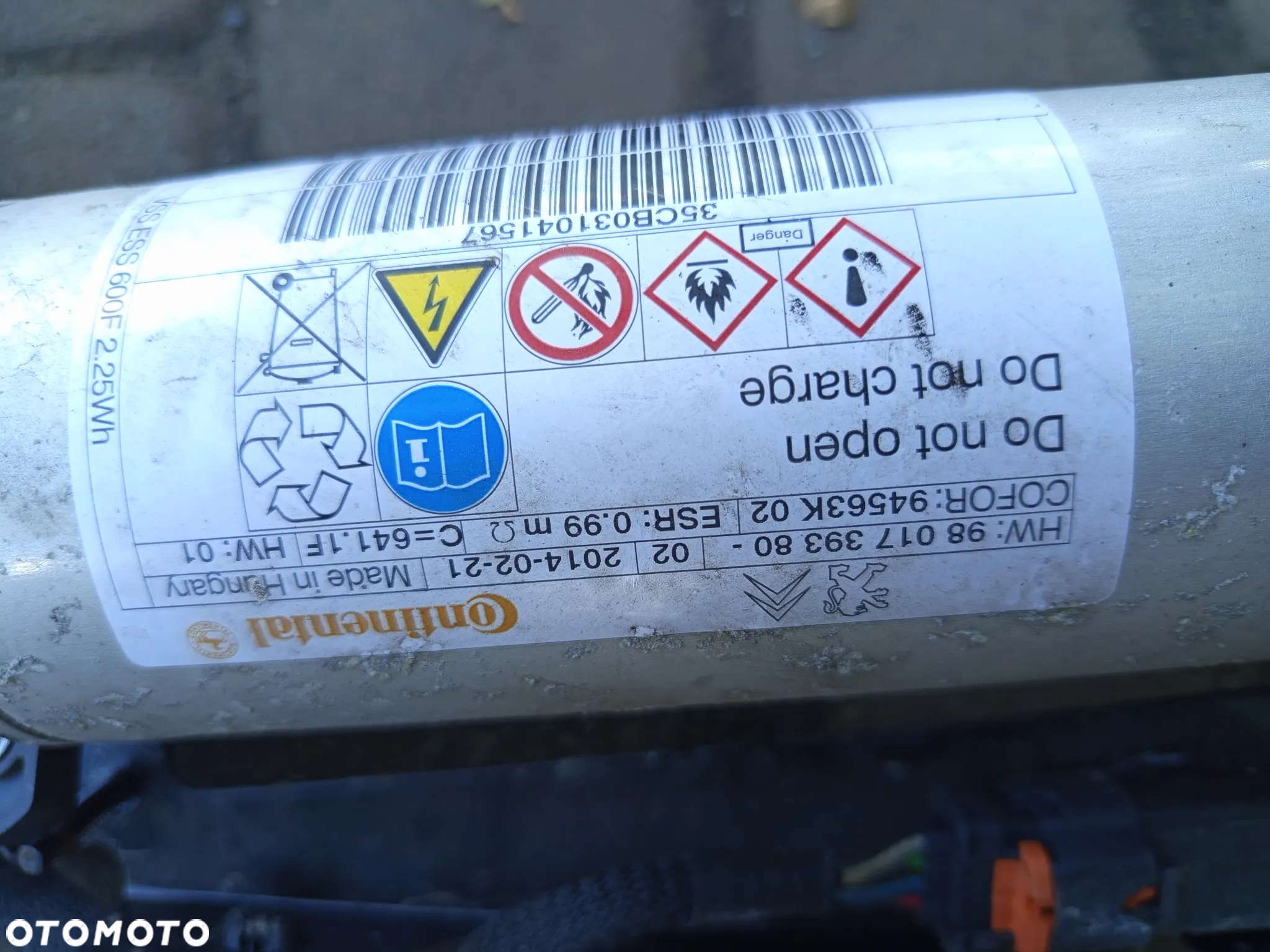 MODUŁ KONDENSATOR START STOP PEUGEOT 308 T7 07-13 9801739380 - 2