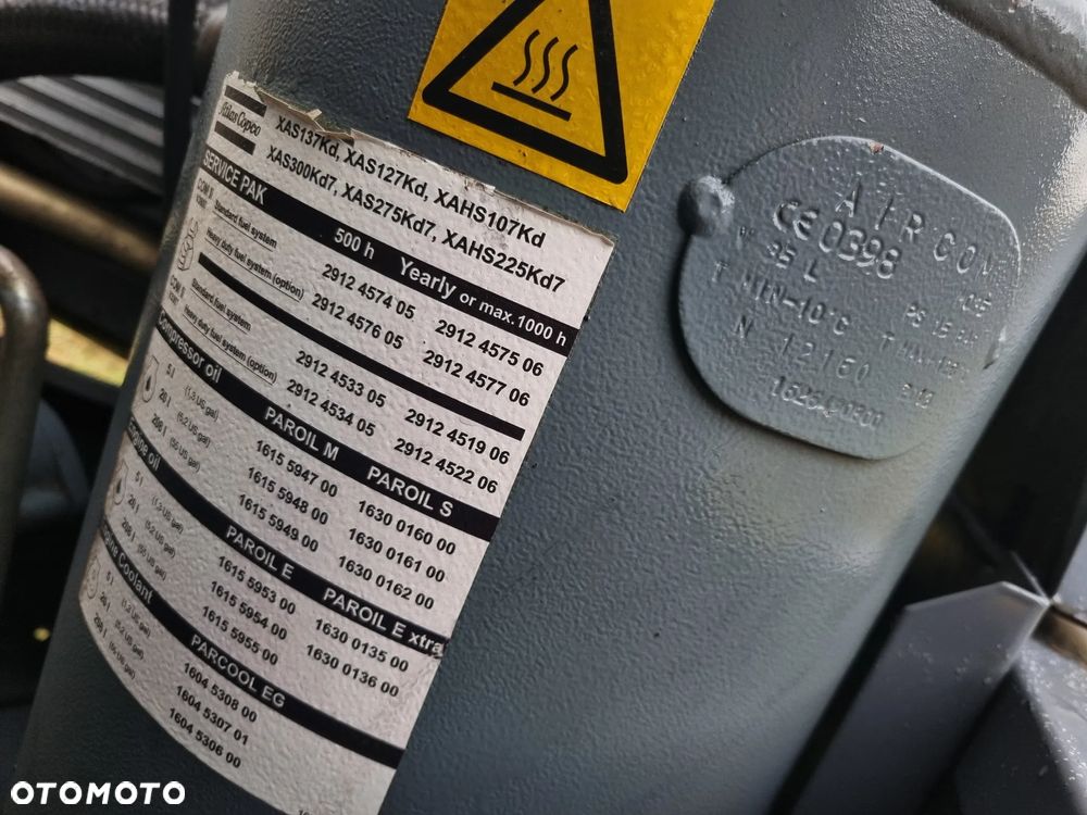 Atlas Copco XAS 137 Kompresor Śrubowy Sprężarka 8,5m3 jak Nowy z Norwegii 801 mtg!! Silnik Kubota 4cyl. Do rejestracji. Chłodnica cyklonowa! Igła! Serwisy w DEKRA BMWT - 34
